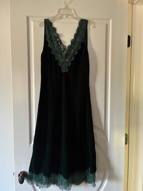 Zara Woman Emerald Green Lace Top
